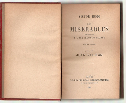 Los Miserables (5ta.parte) - Victor Hugo - Garnier Hnos.