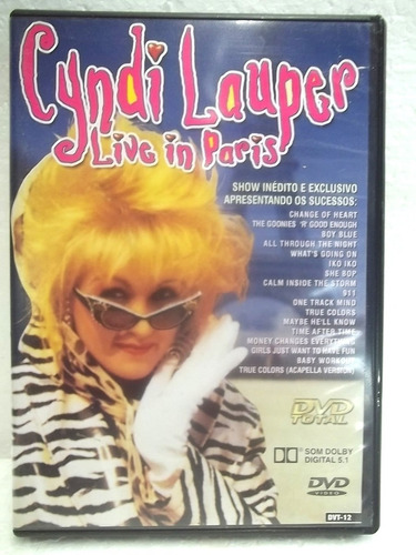 Cyndi Lauper Live In Paris Dvd Original Impecável
