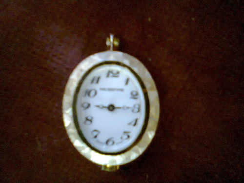 Reloj Bolsillo Dama Cuerda Dorado Arábico Imperdible