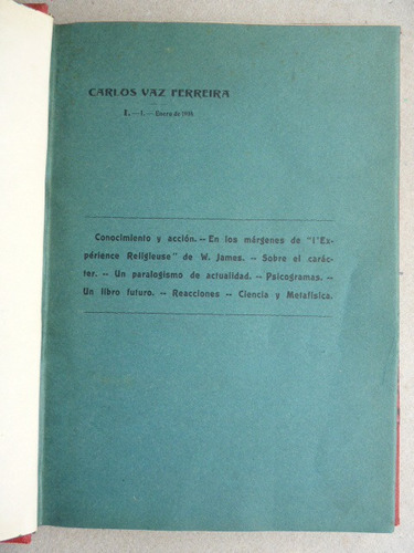 Vaz Ferreira, C. Conocimiento Y Acción.