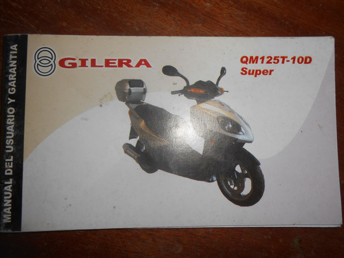 Gilera Qm 125 T Catalogo 2007manual Del Usuario Original !!!