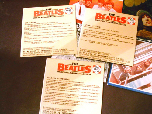 Lote 12 Mini Tapas Discos Beatles Usa Chu Bops Usa