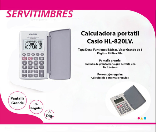 Calculadora Casio Hl-820lv