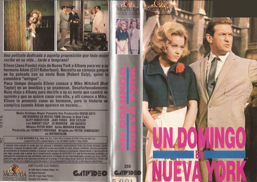 Un Domingo En Nueva York Vhs Jane Fonda Cliff Robertson