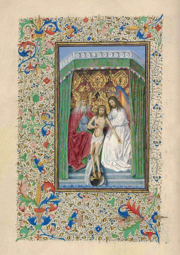 Lienzo Canvas Arte Sacro Manuscrito Trono Santísima Trinidad