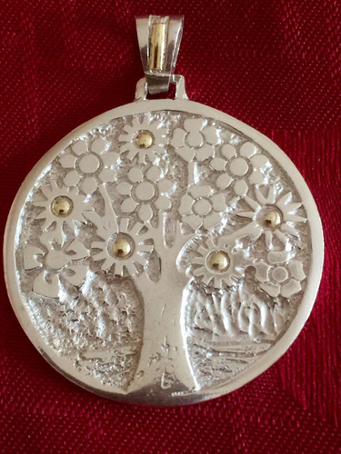 Medalla De Árbol De La Vida De Plata Y Oro