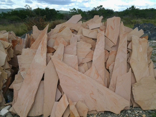 Piedra Laja Para Fachada Salmón O Canela