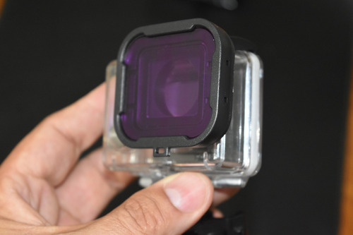 Filtro  Para Gopro Hero 4 Y 3+ Carcasa 40m Magenta