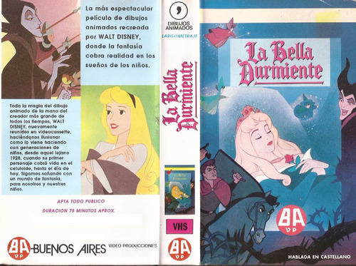 La Bella Durmiente Vhs Walt Disney Dibujos Animados