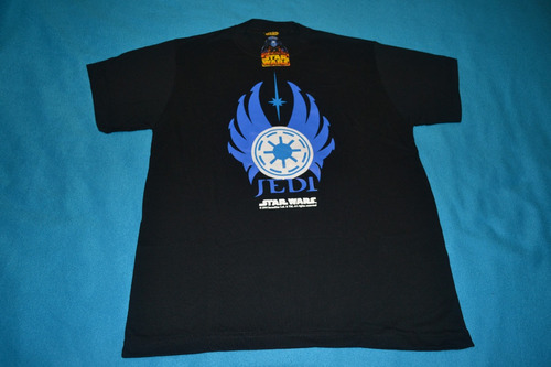 Remera Estampada Star Wars Original Negra Jedi