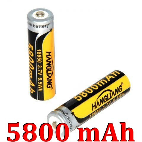 2 Bateria Recarregavel Hangliang 18650 5800mah 3,7v Li-ion