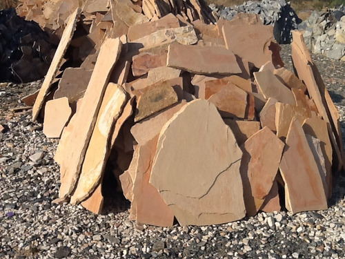 Piedra Laja Para Fachada Salmón O Canela