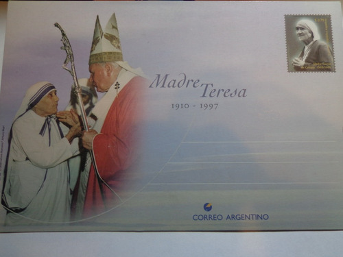 Entero Postal Conmemorativo De La Madre Teresa De Calcuta