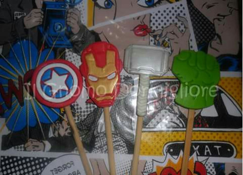 Pinchos Avengers Superheroes Simil Porcelana Fria. Belgrano