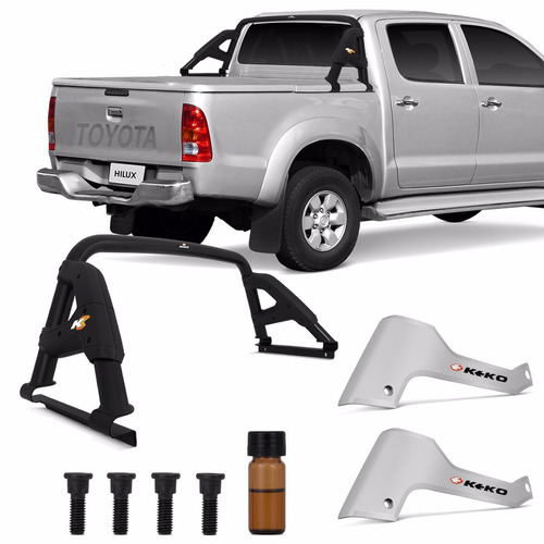 Santo Antônio Simples Hilux Cd + 2 Sobrecapas Prata Metálico