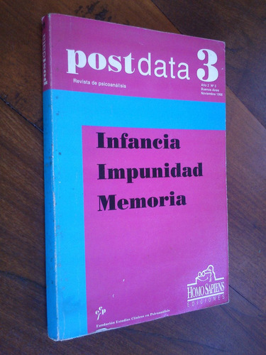 Infancia Impunidad Memoria. Postdata, Revista Psicoanálisis