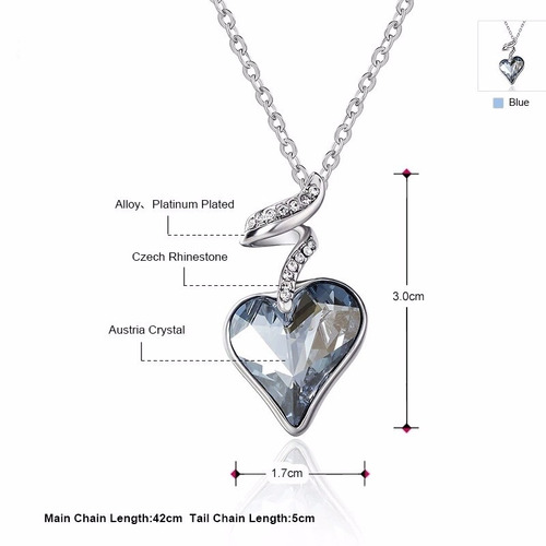 Collar Corazón Mujer Swarovski Regalo Ideal!!