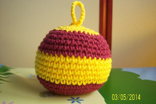 Colgante Movil- Pelota Tejida Al Crochet