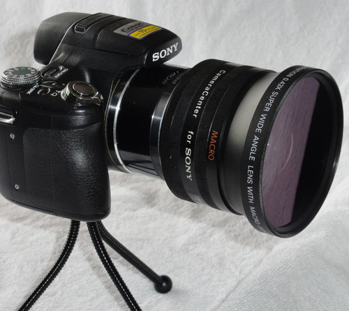 Kit Angulação Sony Hx100 Hx200 Tubo + Lente Grande Angular