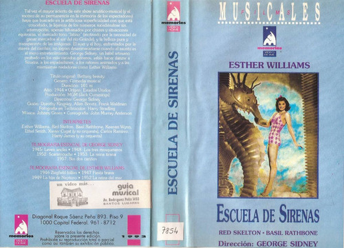 Escuela De Sirenas Vhs Esther Williams George Sidney Musical