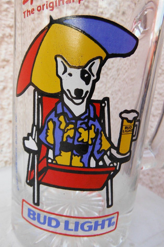 Tarro Bud Light Beer Spuds Mackenzie 1987 Bull Terrier Pet