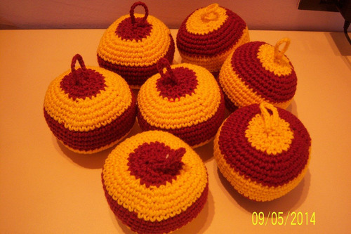 Colgante Movil- Pelota Tejida Al Crochet