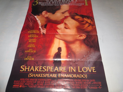 Poster Original De La Pelicula  Shakespeare Enamorado