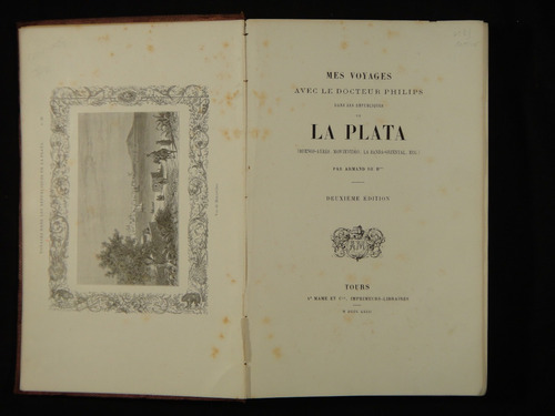 Armand, De B. Mes Voyages Avec Le Docteur Philips.. 1863.