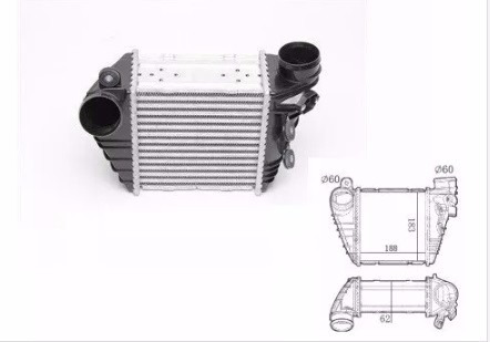 Radiador Intercooler Audi A3 Golf 1.8 Turbo - Novo