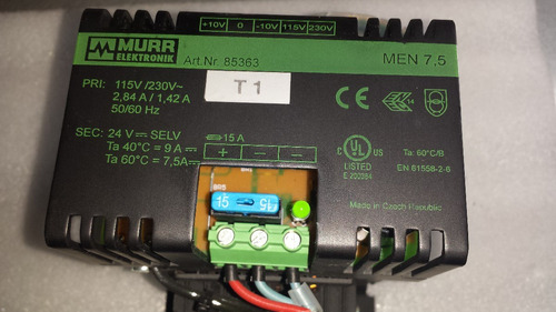 Fuente Murr Elektronik  24 Vcd 7.5a Power Industrial