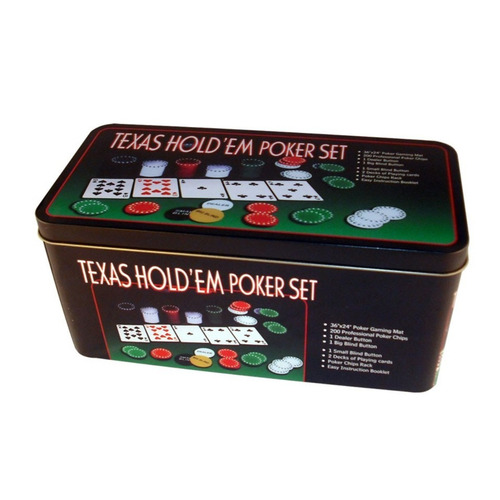 Imagen 2 de 6 de ¡ Set De Poker Tipo Casino Texas Hold Fichas Paño Cartas !!