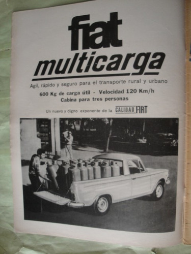 Publicidad Fiat Multicarga Año 1966