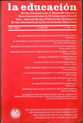 La Educacion Revista Interamericana De Desarrollo Educativo