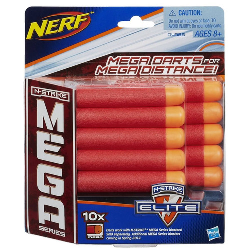 Nerf Mega - Pack 10 Dardos Adicionales - Elite Mega Dart