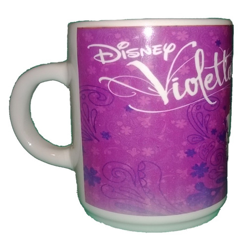Taza Porcelana Estampada Violetta Plastico Polimero Souvenir