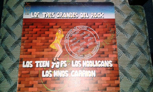 Disco Acetato De Los 3 Grandes Del Rock,los Teen Tops,hoolig