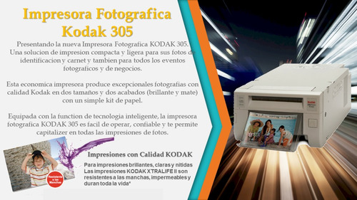 Imagen 5 de 5 de Kodak 305 Impresora Fotográfica Digital