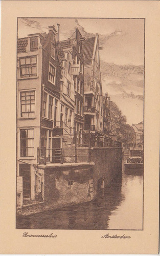  Antigua Postal Grimnessesluis Amsterdam Paises Bajos Holand