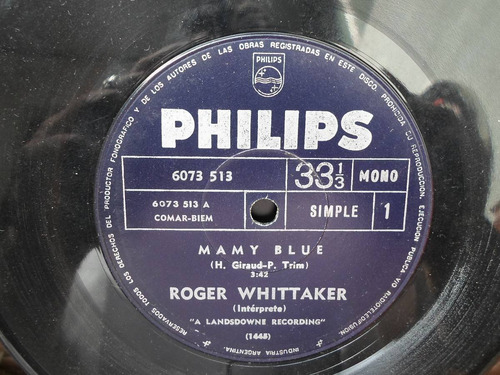 Roger Whittaker - Mamy Blue / Yo Creo - Simple Vinilo