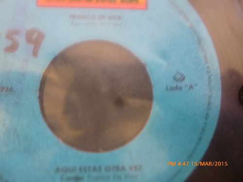 Vinilo Single De Franco De Vita -aqui Esta Otr( C117 (Usado)