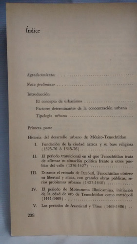 Desarrollo Urbano De Mexico-tenochtitlan. Sonia Lombardo