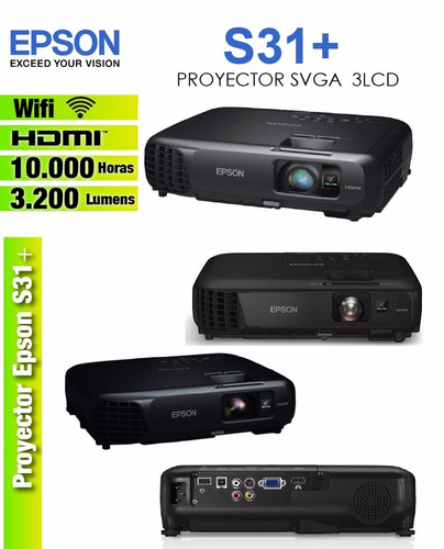 Proyector Epson S31+ 3200 Lumens + Bolso Ademas Wi Fi Hdmi