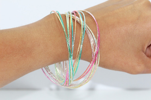 Pulsera Casual Moda Conjunto Pulseras Colores Pastel Pc193