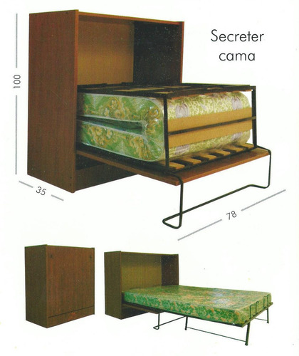 Cama 1 Plaza Grande Secreter Reforzado Pintumm