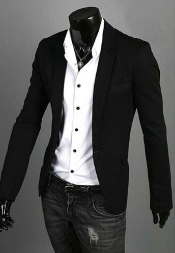 Chaqueta Para Hombre Casual Blazer Negro