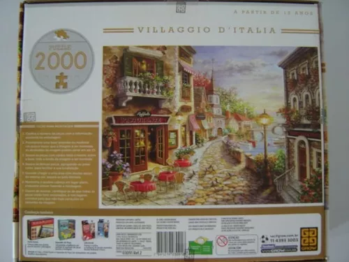 Quebra Cabeça Puzzle Villaggio Di Italia 2000 Peças - Grow