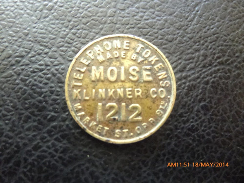 Ficha De Telefono  Moises Klinkner 1212  1900-1915 Sa F(x333