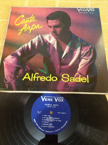 Alfredo Sadel Canta Arpa Disco De Vinil Importado 