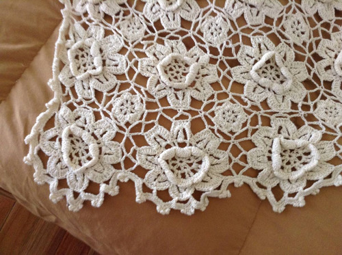 Tapado Tejido Crochet Natural