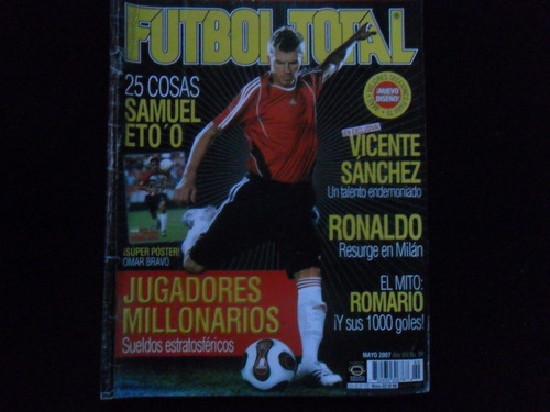 Revista Futbol Total Mayo 2007 Poster Omar Bravo
